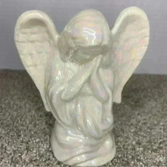 Iridescent Praying Angel Figurine 4.5” Tall, kneeling in prayer - Picture 1 of 8